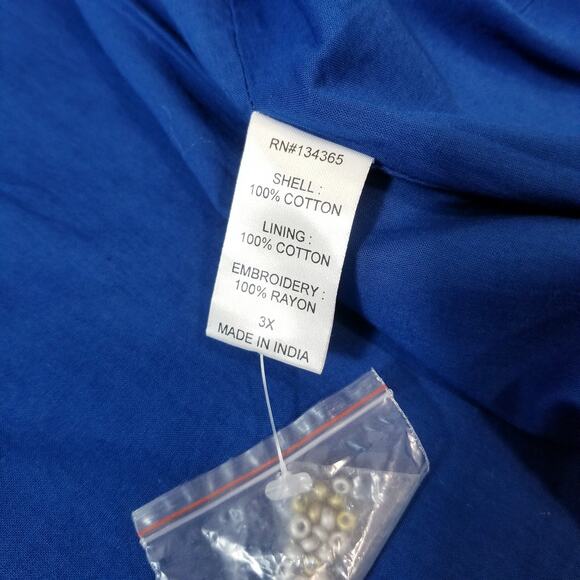 Laurie Felt 100% Cotton Bohemian Floral Embroidered Blazer Jacket - Picture 11 of 14